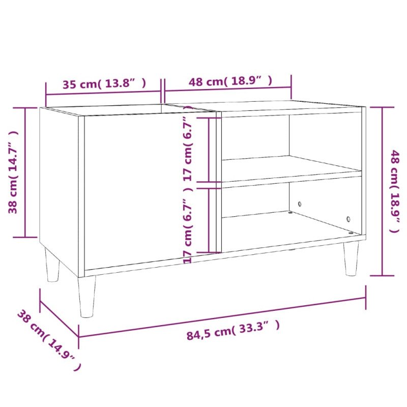 vidaXL Skrinka na platne, čierna 84,5x38x48 cm, kompozitné drevo