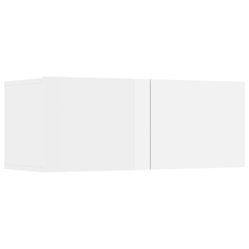 vidaXL TV skrinky 4 ks lesklé biele 80x30x30 cm spracované drevo