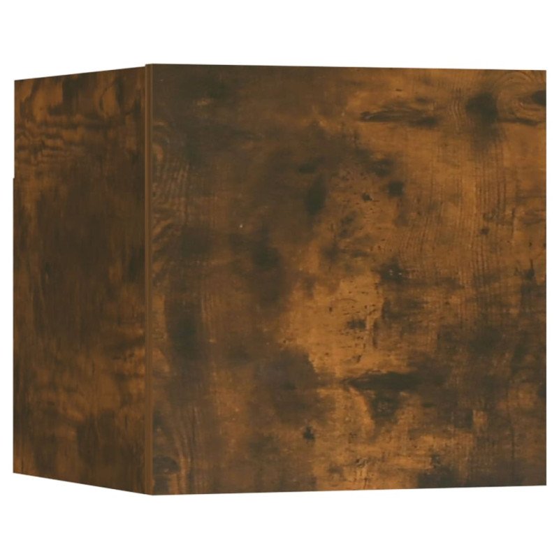 vidaXL Nástenné TV skrinky 8 ks dymový dub 30,5x30x30 cm