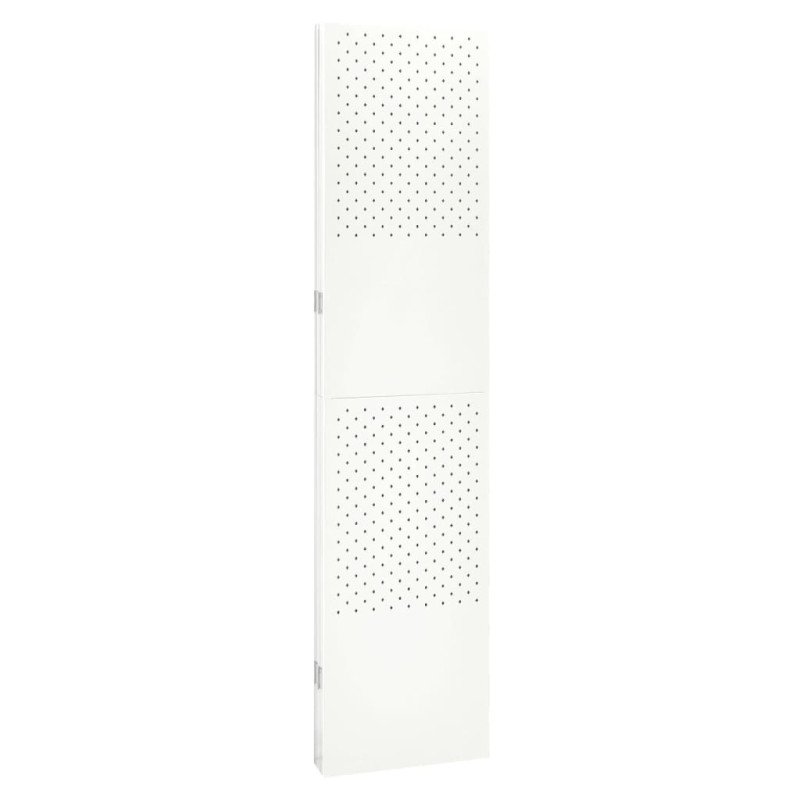 vidaXL 4-panelové paravány 2 ks biele 160x180 cm oceľ