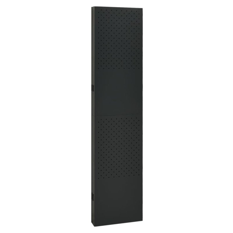 vidaXL 5-panelové paravány 2 ks čierne 200x180 cm oceľ