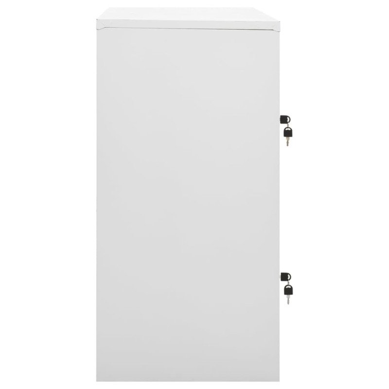 vidaXL Uzamykacie skrinky 2 ks bledosivé a červené 90x45x92,5 cm oceľové
