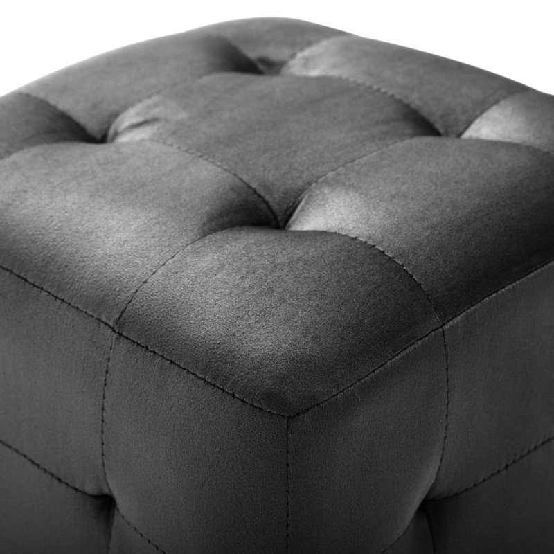 vidaXL Nočné stolíky 2 ks čierne 30x30x30 cm zamatová látka