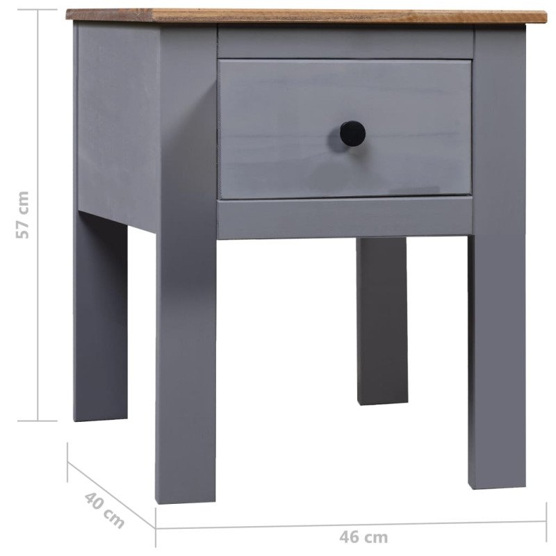 vidaXL Nočný stolík sivý 46x40x57 cm borovica Panama Range