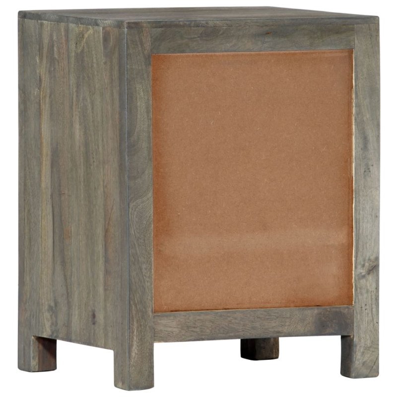 vidaXL Nočný stolík sivý 40x30x50 cm masívne mangovníkové drevo