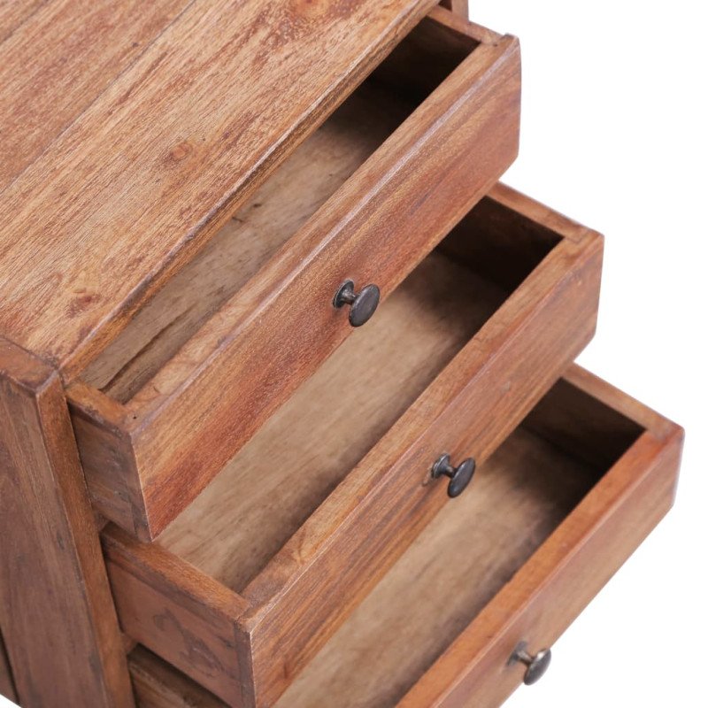vidaXL Nočný stolík s 3 zásuvkami 35x25x35 cm, recyklovaný masív