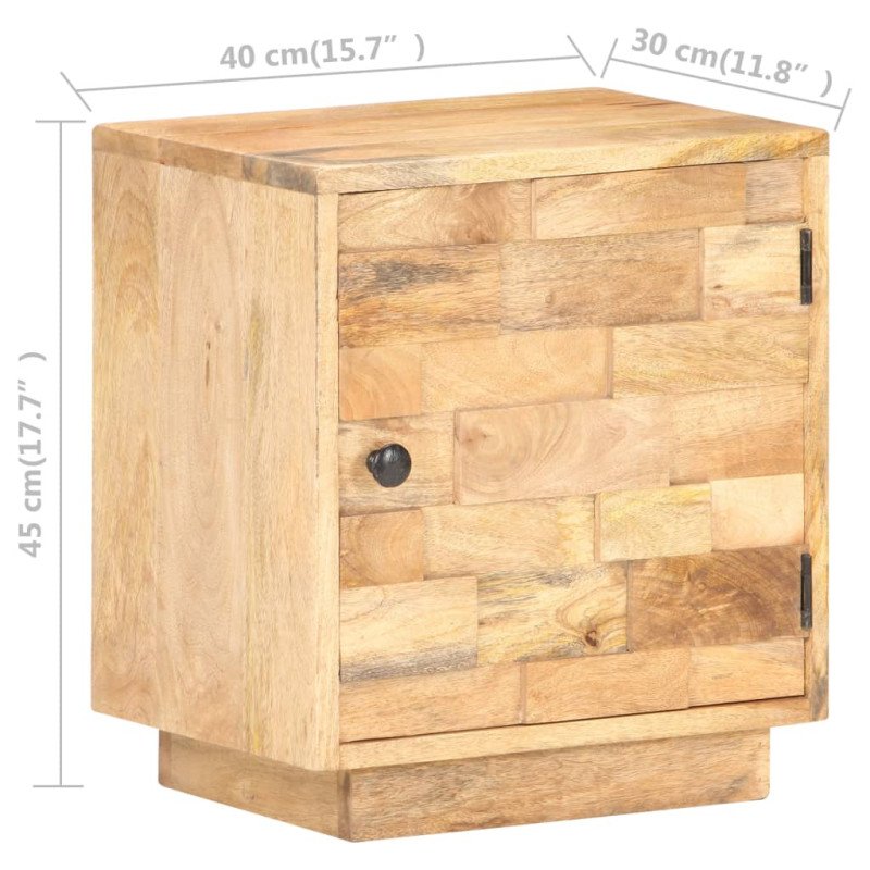 vidaXL Nočný stolík 40x30x45 cm mangovníkový masív