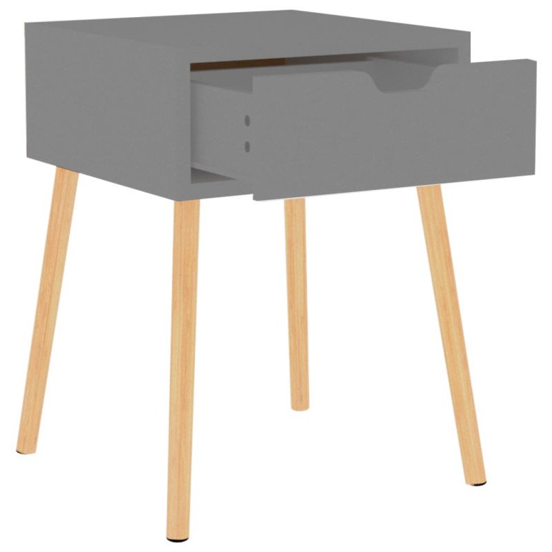 vidaXL Nočné stolíky 2 ks sivé 40x40x56 cm drevotrieska