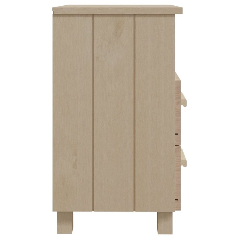 vidaXL Nočné stolíky HAMAR 2 ks, medovo hnedé 40x35x62 cm, masív