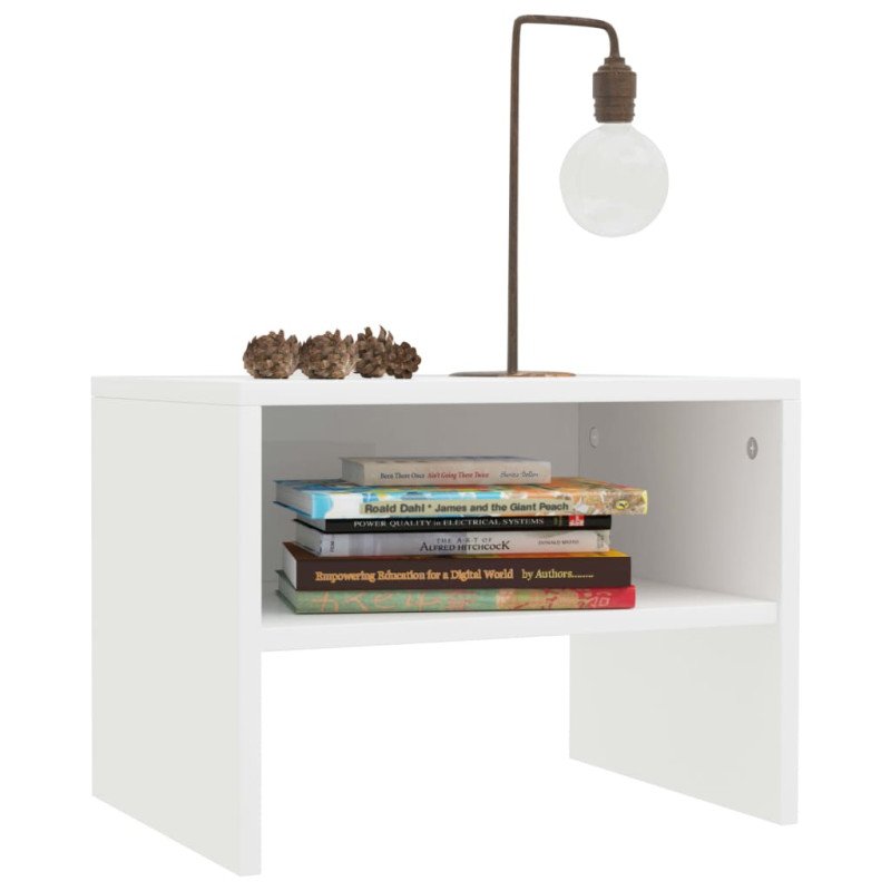 vidaXL Nočné stolíky 2 ks biele 40x30x30 cm drevotrieska 