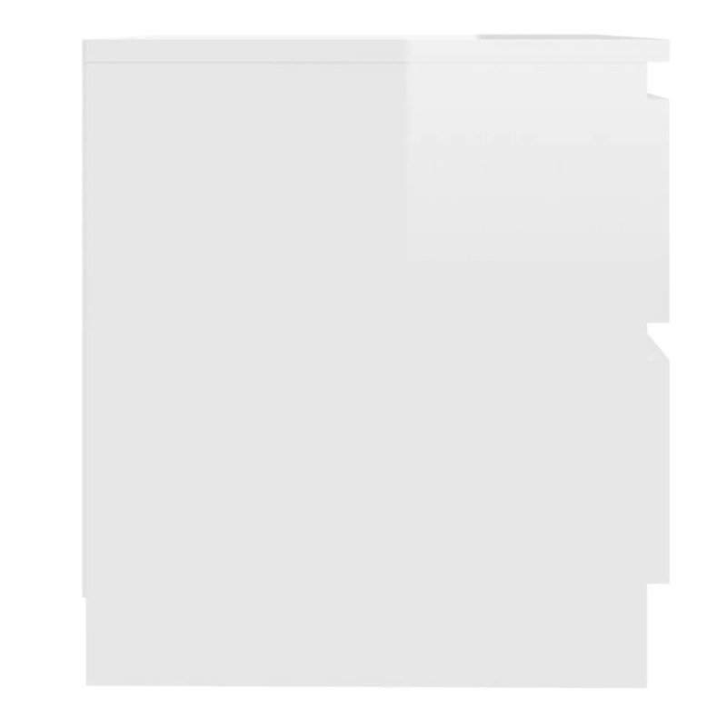 vidaXL Nočné stolíky 2 ks lesklé biele 50x39x43,5 cm drevotrieska