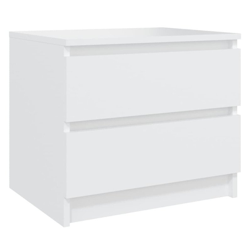 vidaXL Nočné stolíky 2 ks biele 50x39x43,5 cm drevotrieska