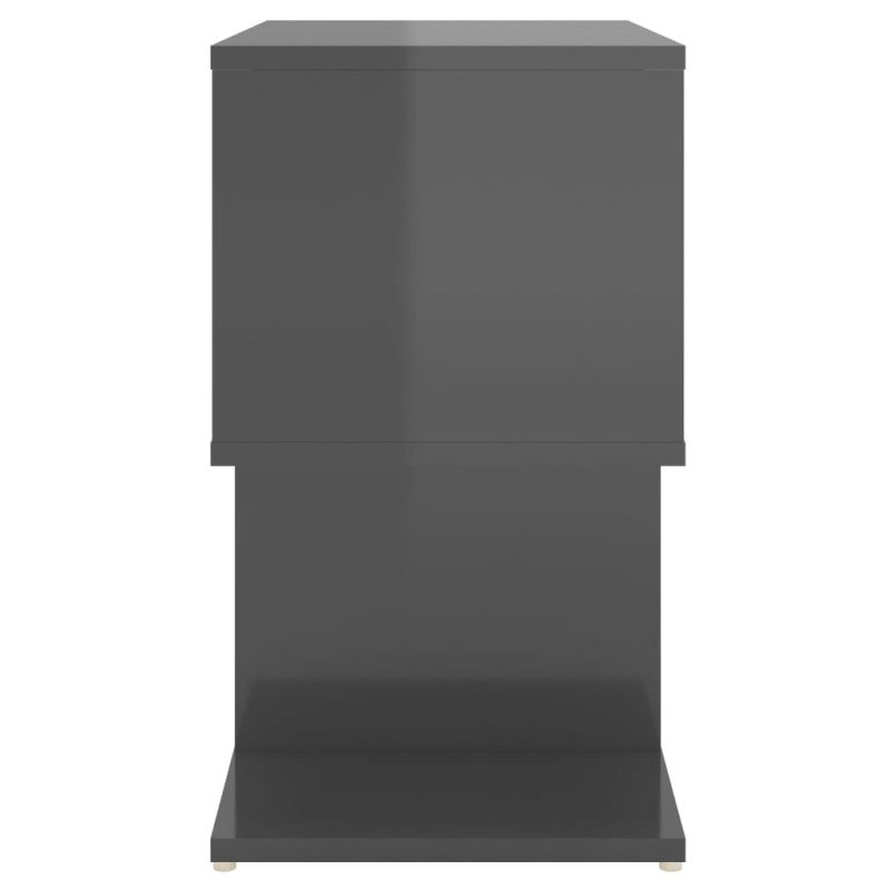vidaXL Nočné stolíky 2 ks, lesklé sivé 50x30x51,5 cm, kompozitné drevo