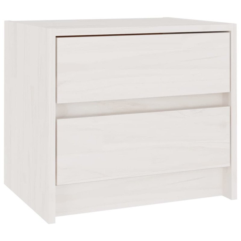 vidaXL Nočný stolík biely 40x30,5x35,5 cm borovicový masív