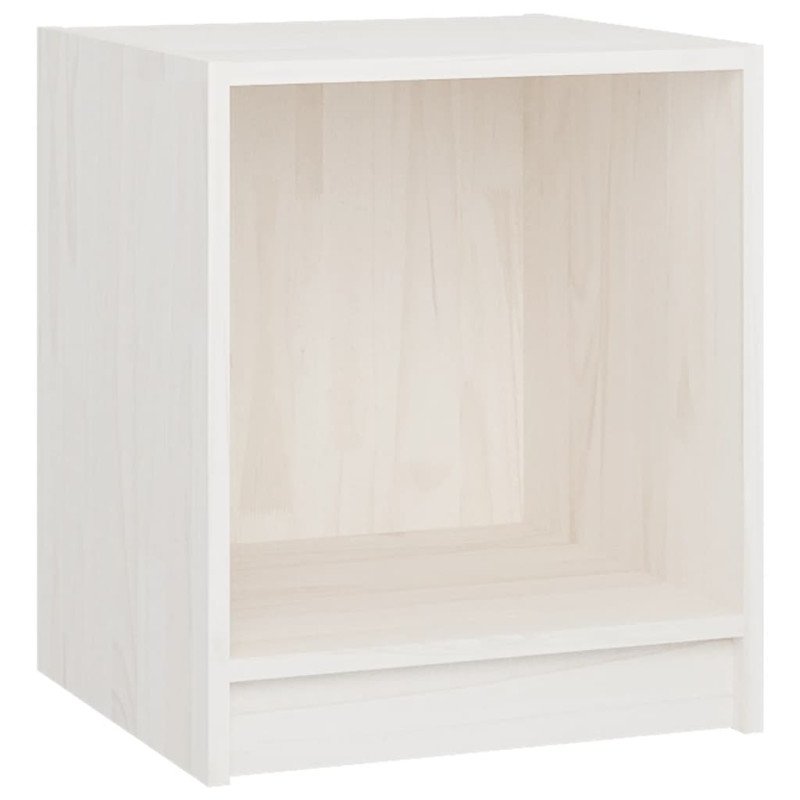 vidaXL Nočné stolíky 2 ks biele 35,5x33,5x41,5 cm borovicový masív
