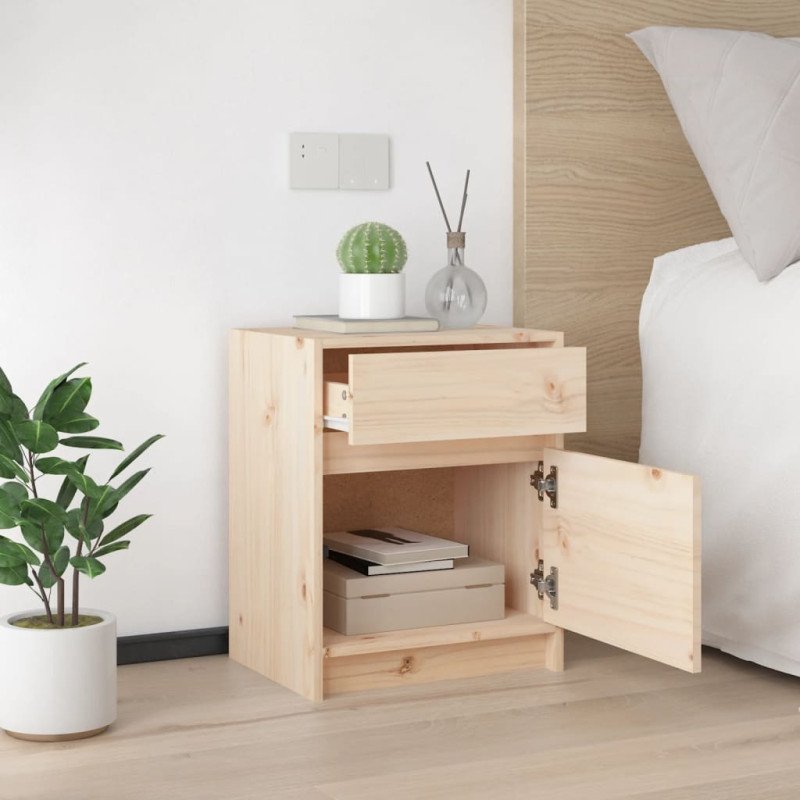 vidaXL Nočné stolíky 2 ks 40x31x50 cm, borovicový masív