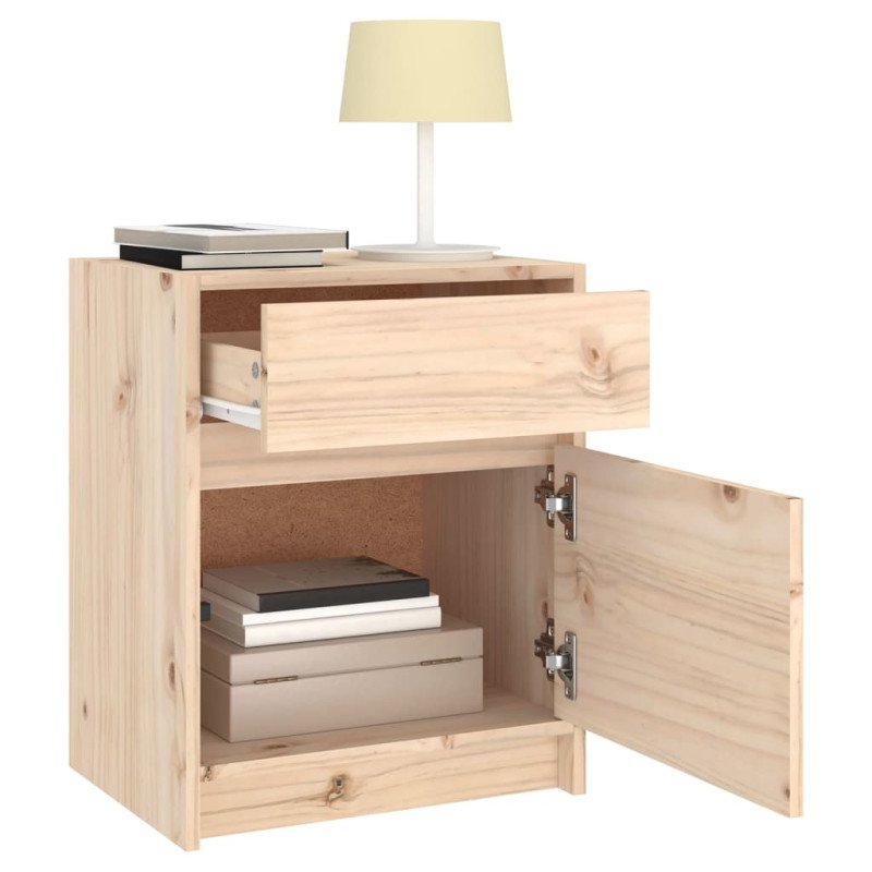 vidaXL Nočné stolíky 2 ks 40x31x50 cm, borovicový masív
