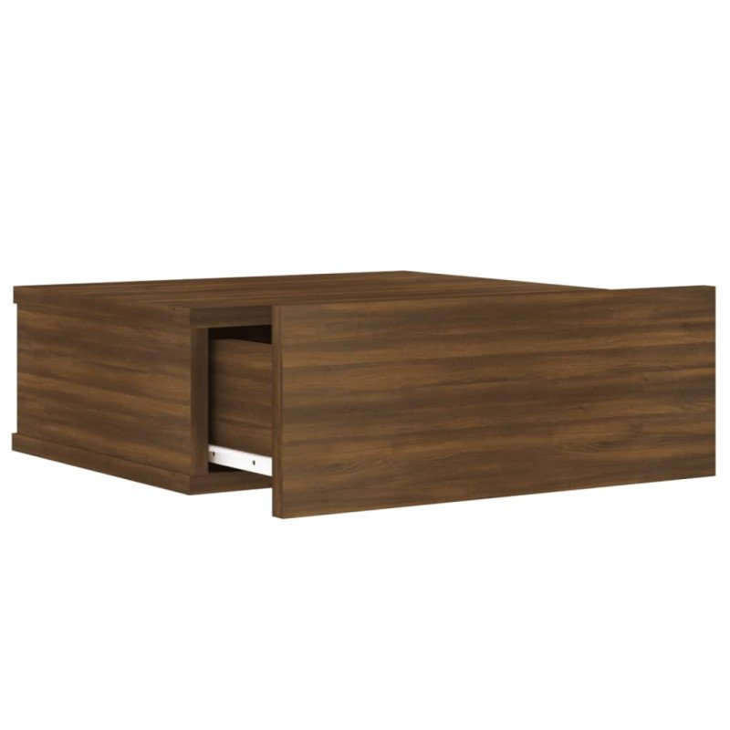vidaXL Nástenné nočné stolíky 2 ks hnedý dub 40x30x15cm sprac. drevo