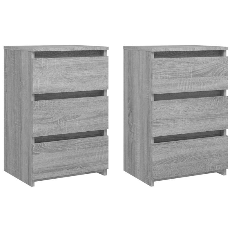 vidaXL Nočné stolíky 2ks sivý dub sonoma 40x35x62,5cm spracované drevo