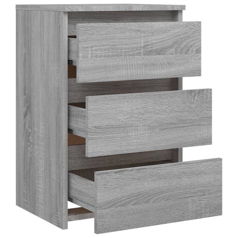 vidaXL Nočné stolíky 2ks sivý dub sonoma 40x35x62,5cm spracované drevo