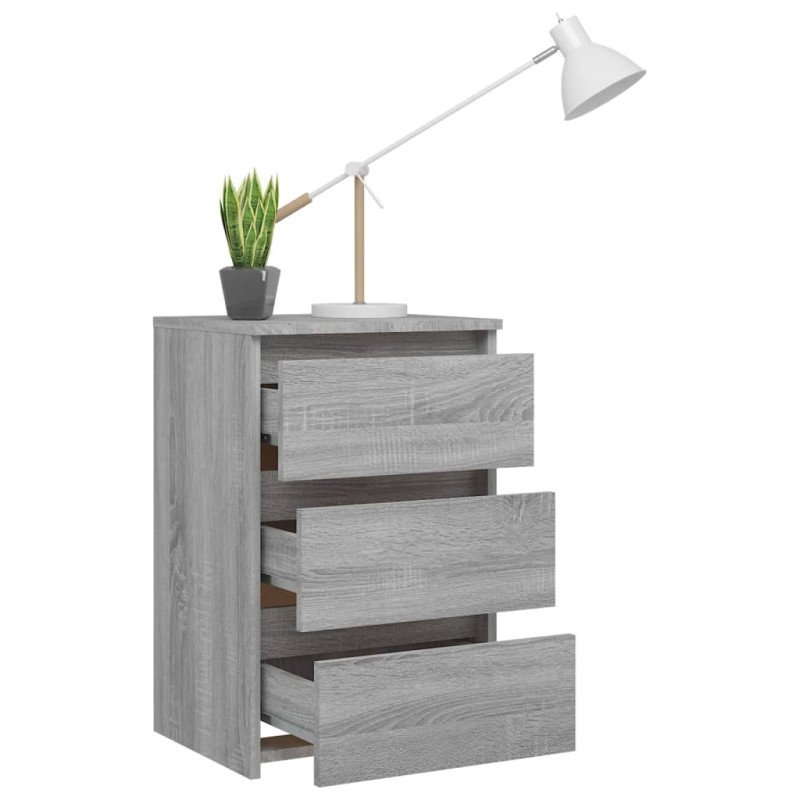 vidaXL Nočné stolíky 2ks sivý dub sonoma 40x35x62,5cm spracované drevo
