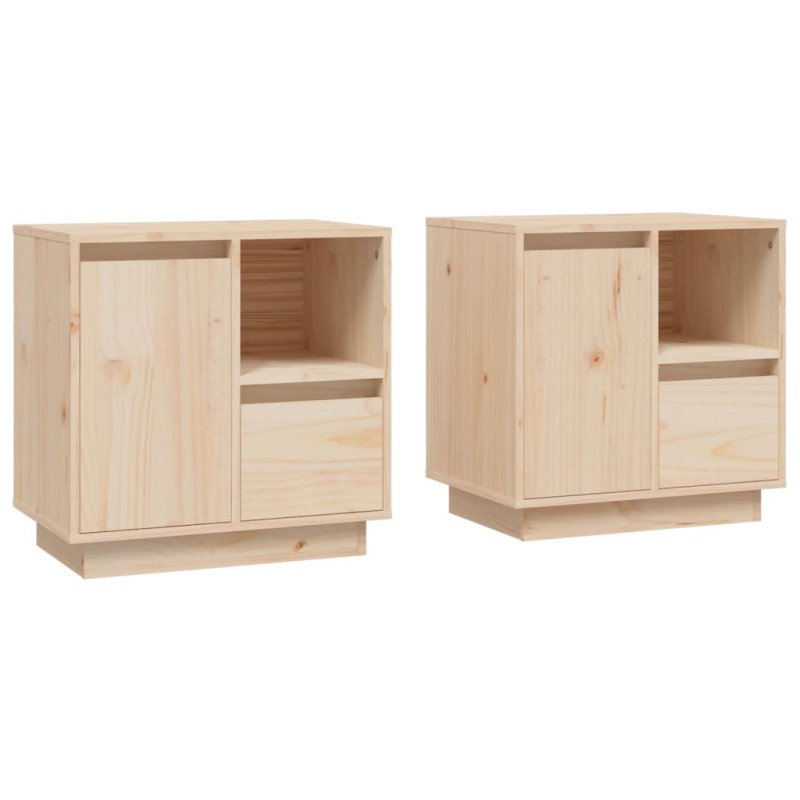 vidaXL Nočné stolíky 2 ks 50x34x50 cm borovicový masív