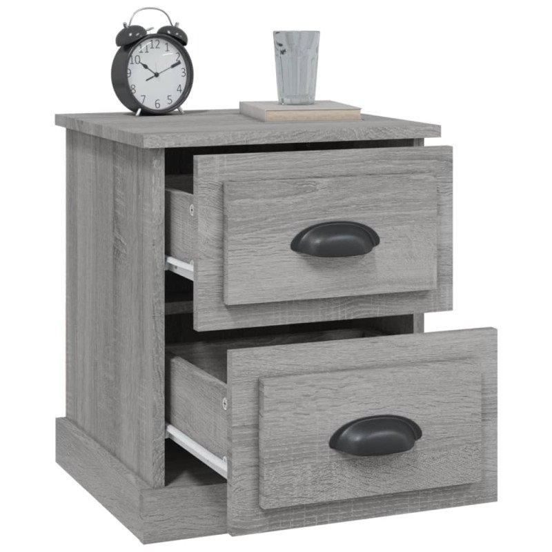 vidaXL Nočný stolík sivý dub sonoma 39x39x47,5 cm kompozitné drevo