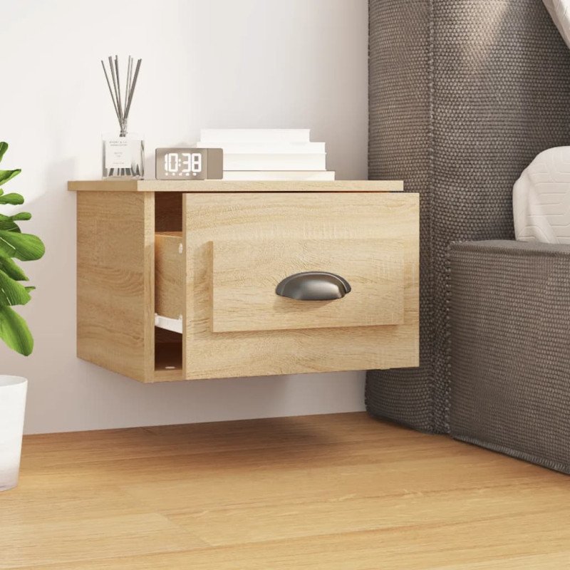 vidaXL Nástenné nočné stolíky 2 ks dub sonoma 41,5x36x28cm