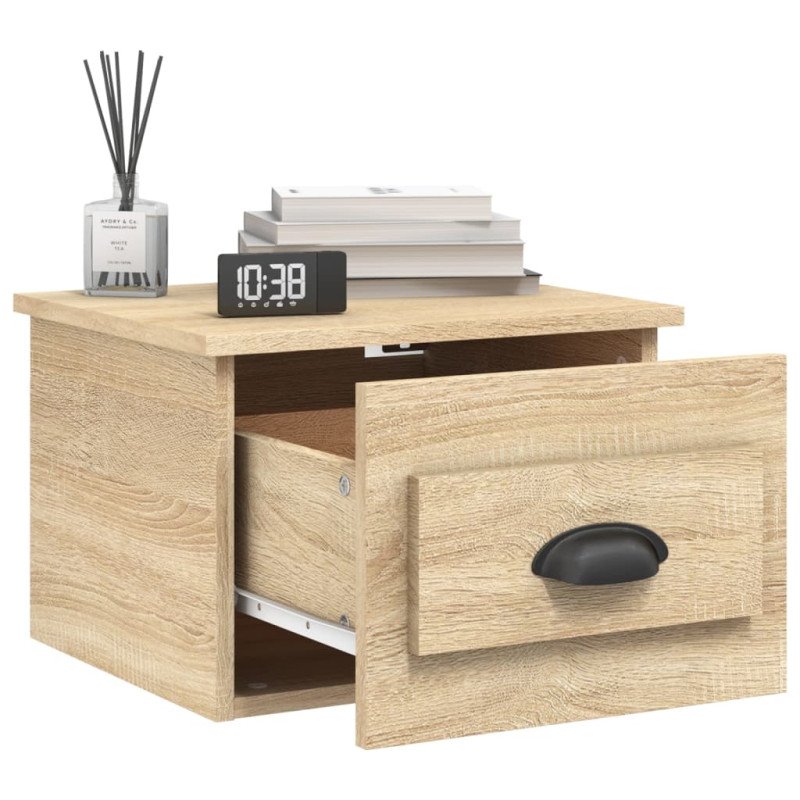 vidaXL Nástenné nočné stolíky 2 ks dub sonoma 41,5x36x28cm