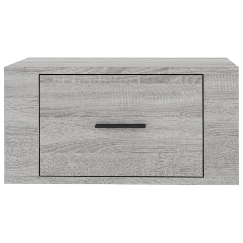 vidaXL Nástenné nočné stolíky 2 ks sivé dub sonoma 50x36x25 cm