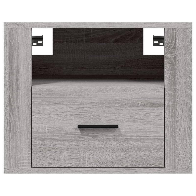 vidaXL Nástenné nočné stolíky 2 ks sivé dub sonoma 50x36x40 cm