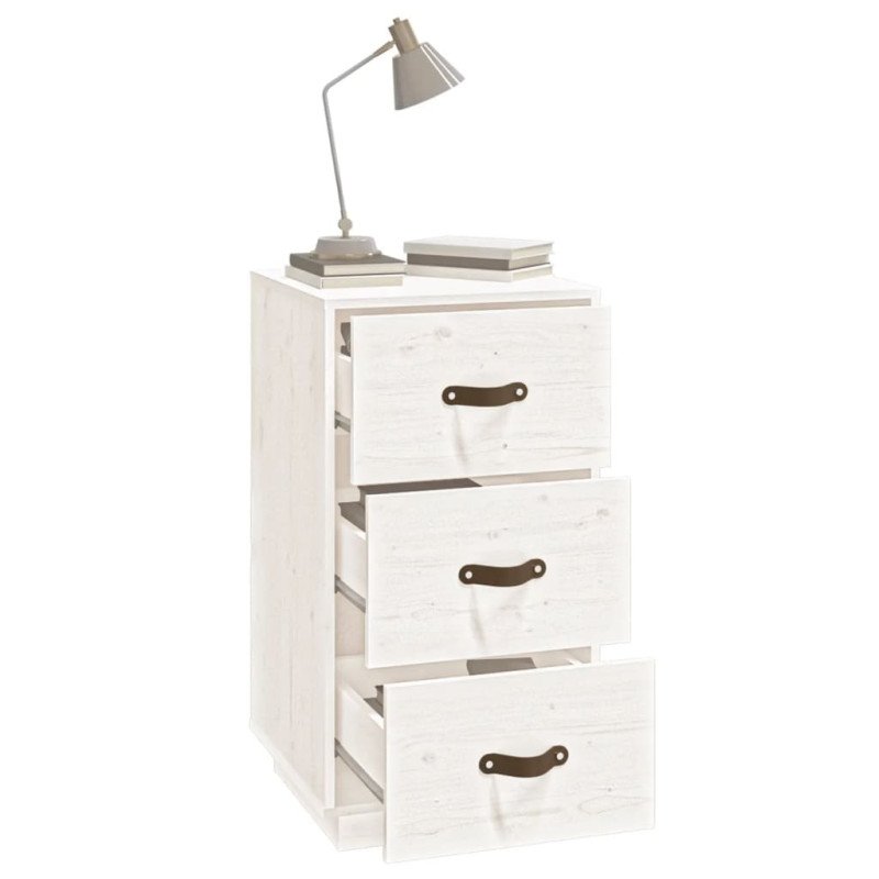 vidaXL Nočné stolíky 2 ks biele 40x40x75 cm masívne borovicové drevo vidaXL Nočné stolíky 2 ks biele 40x40x75 cm masívne borovicové drevo