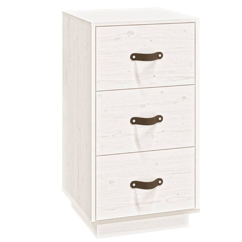 vidaXL Nočné stolíky 2 ks biele 40x40x75 cm masívne borovicové drevo vidaXL Nočné stolíky 2 ks biele 40x40x75 cm masívne borovicové drevo