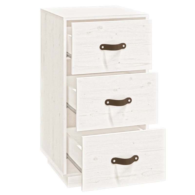 vidaXL Nočné stolíky 2 ks biele 40x40x75 cm masívne borovicové drevo vidaXL Nočné stolíky 2 ks biele 40x40x75 cm masívne borovicové drevo