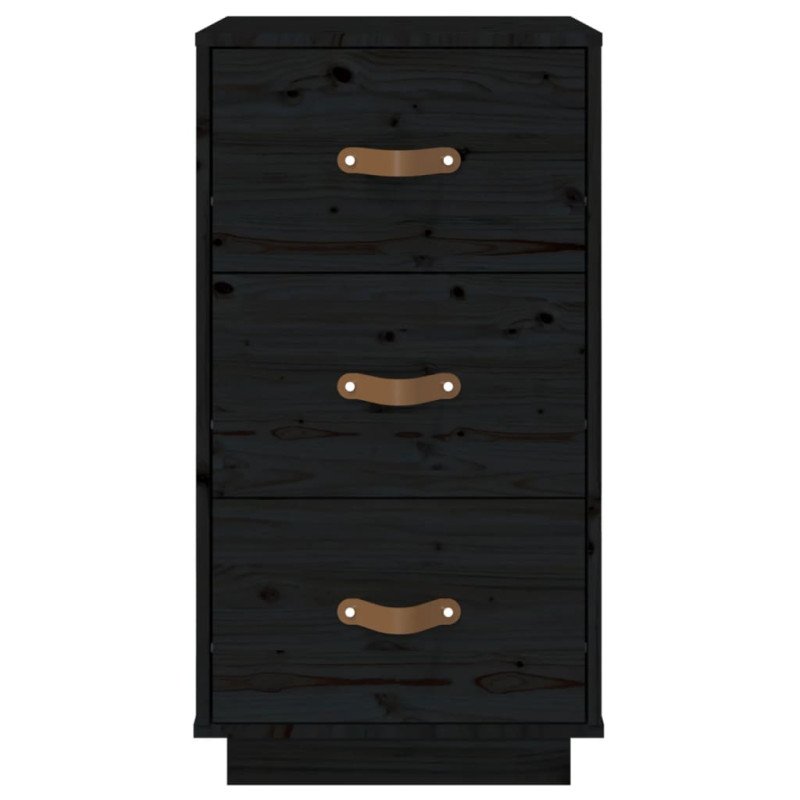 vidaXL Nočné stolíky 2 ks čierne 40x40x75 cm borovicový masív
