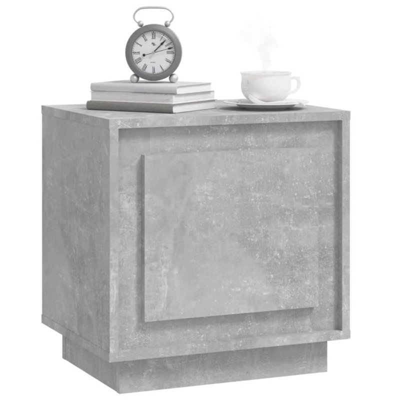 vidaXL Nočný stolík betónovo sivý 44x35x45 cm spracované drevo