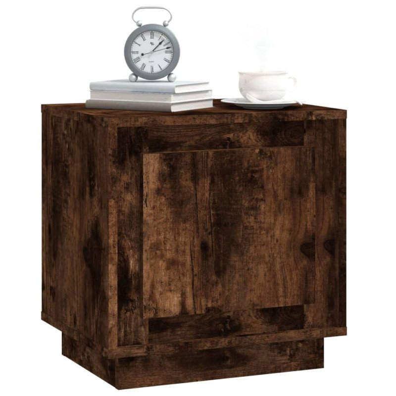 vidaXL Nočný stolík dymový dub 44x35x45 cm spracované drevo