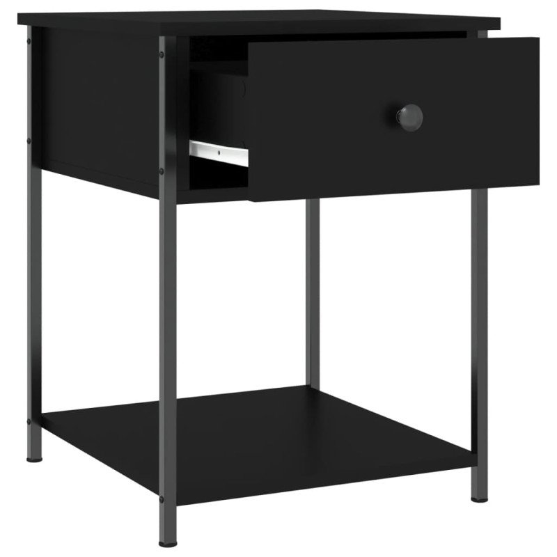 vidaXL Nočné stolíky 2 ks čierne 44x45x58 cm kompozitné drevo