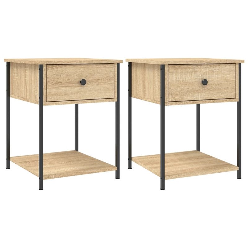 vidaXL Nočné stolíky 2 ks dub sonoma 44x45x58 cm kompozitné drevo