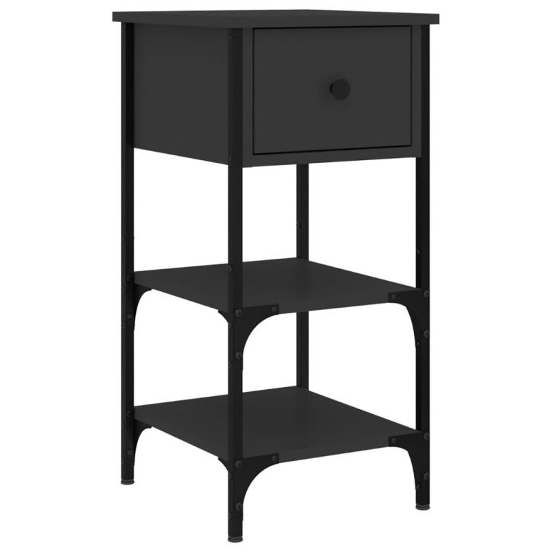 vidaXL Nočné stolíky 2 ks čierne 34x36x70 cm kompozitné drevo