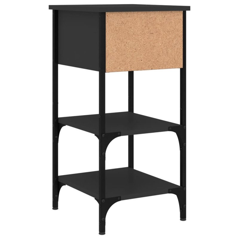 vidaXL Nočné stolíky 2 ks čierne 34x36x70 cm kompozitné drevo