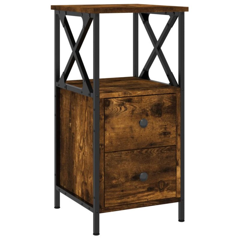 vidaXL Nočné stolíky 2 ks, tmavý dub 34x35,5x70 cm, kompozitné drevo