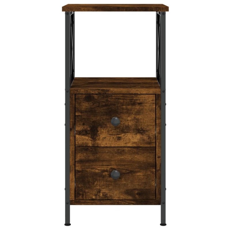 vidaXL Nočné stolíky 2 ks, tmavý dub 34x35,5x70 cm, kompozitné drevo