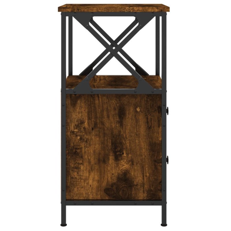 vidaXL Nočné stolíky 2 ks, tmavý dub 34x35,5x70 cm, kompozitné drevo