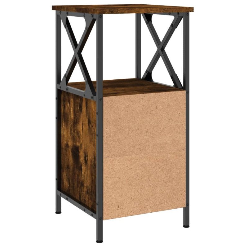 vidaXL Nočné stolíky 2 ks, tmavý dub 34x35,5x70 cm, kompozitné drevo
