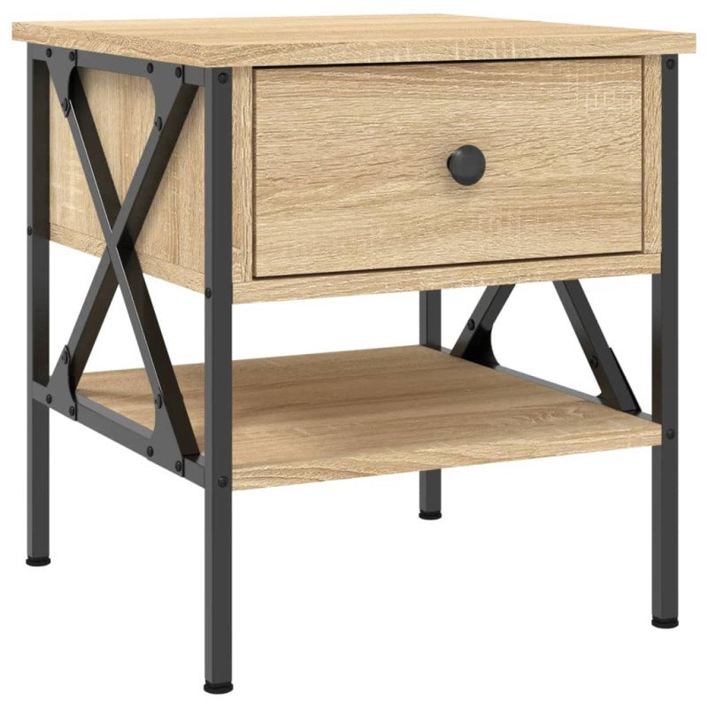 vidaXL Nočný stolík dub sonoma 40x42x45 cm kompozitné drevo