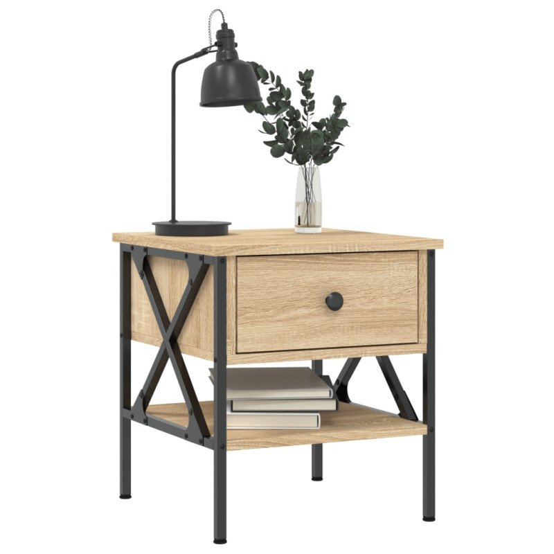 vidaXL Nočný stolík dub sonoma 40x42x45 cm kompozitné drevo
