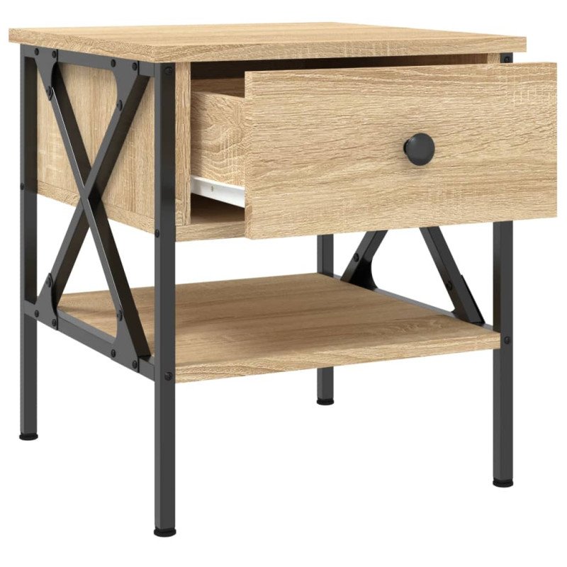 vidaXL Nočný stolík dub sonoma 40x42x45 cm kompozitné drevo