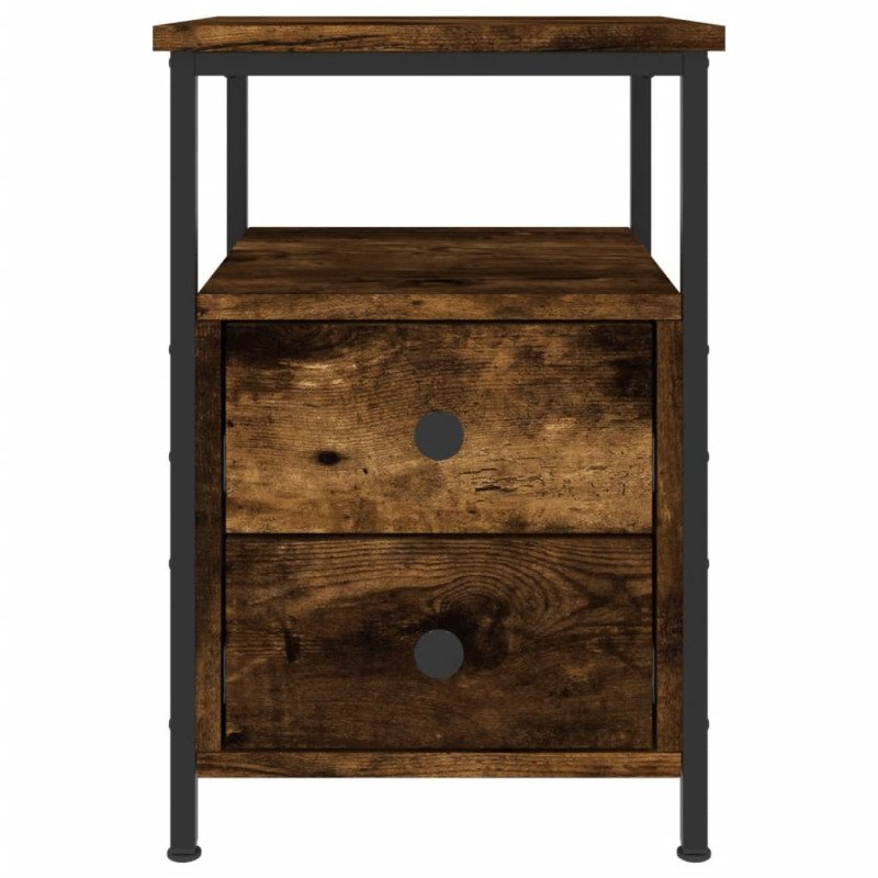 vidaXL Nočné stolíky 2 ks dymový dub 34x35,5x50 cm kompozitné drevo