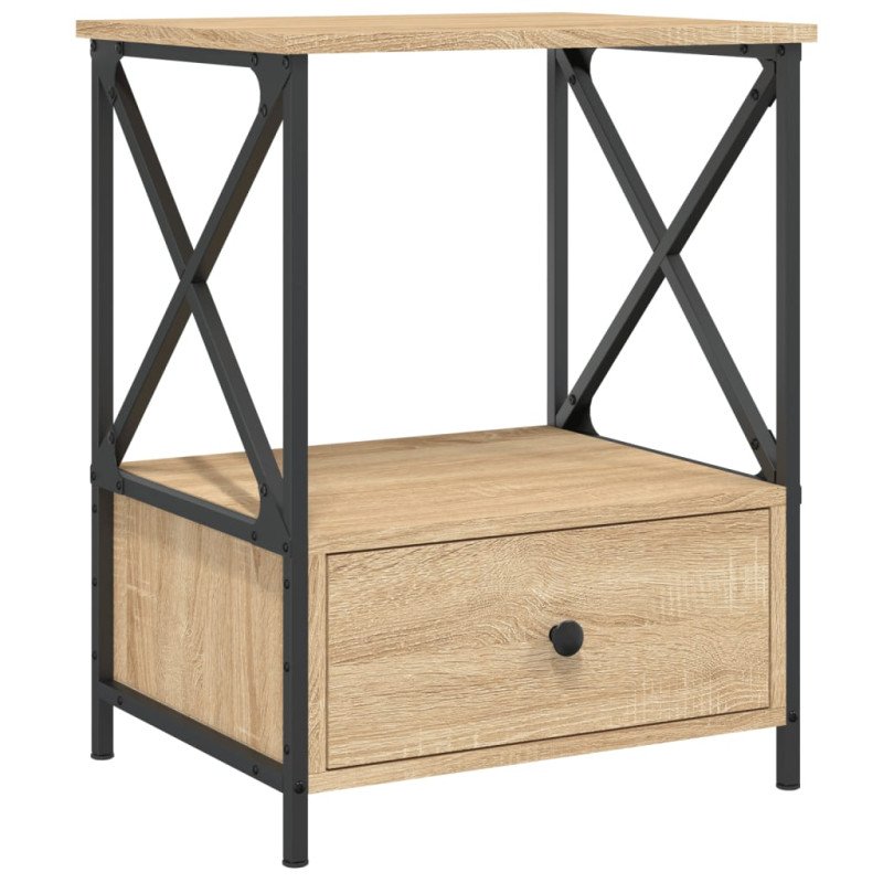 vidaXL Nočný stolík dub sonoma 50x41x65 cm kompozitné drevo